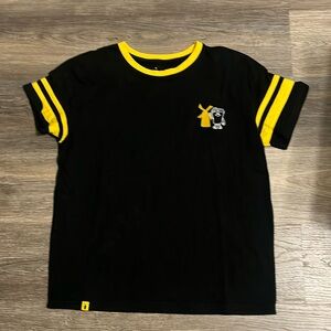 DUTCH BROS COFFEE CAFE Embroidered Jersey T-Shirt Black & Yellow Large